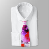 Modern Business Abstrac Pink Blue Stropdas (Gebonden)