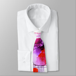 Modern Business Abstrac Pink Blue Stropdas