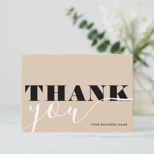 Modern Business Bedankt voor uw inkooporder Kaart (Staand voorkant)