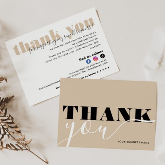 Modern Business Bedankt voor uw inkooporder Kaart