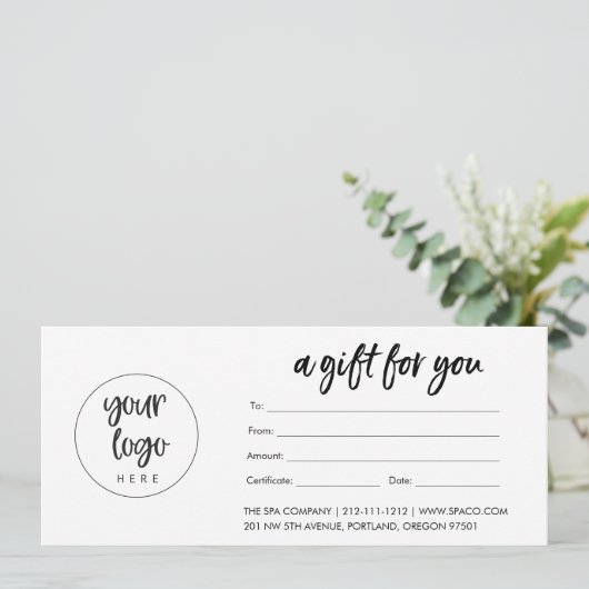 Modern Business Cadeaubon (Matte) (Staand voorkant)