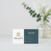 Modern Business Card for REAL ESTATE Visitekaartje (Staand voorkant)
