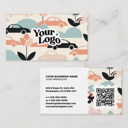 Modern Business Card – Qr code & logo Visitekaartje (Voorkant / Achterkant)