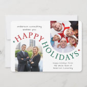 Modern Business Christmas Holiday Card Feestdagenkaart (Voorkant)