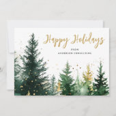 Modern Business Christmas Holiday Card  Feestdagenkaart (Voorkant)