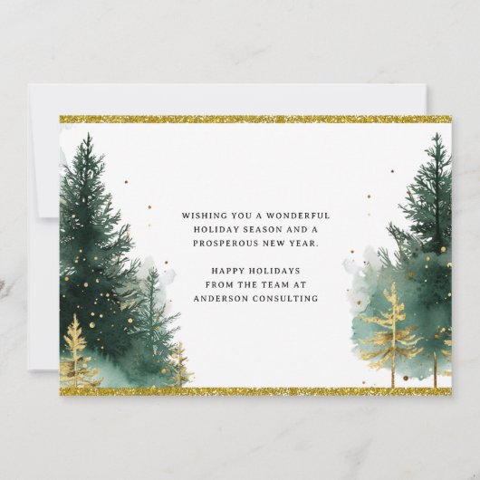 Modern Business Christmas Holiday Card Feestdagenkaart (Achterkant)