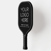 Modern Business Club Team Logo Black Pickleball Paddle (Links)