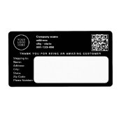 Modern Business Company Logo Corporate Black Etiket (Voorkant)