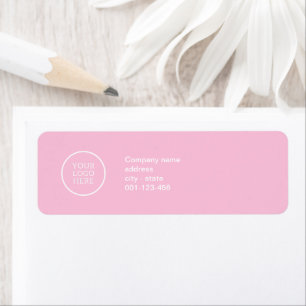 Modern Business Company Logo Corporate Pink Etiket