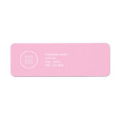 Modern Business Company Logo Corporate Pink Etiket (Voorkant)