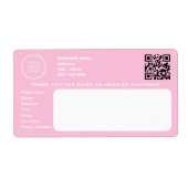 Modern Business Company Logo Corporate Pink Etiket (Voorkant)