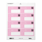 Modern Business Company Logo Corporate Pink Etiket (Full Sheet)