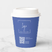 Modern Business Company Logo met QRcode Papieren Bekers (Voorkant)