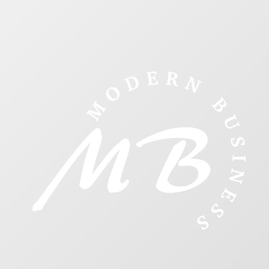 Modern Business Company Monogram Curved Typografie Raamsticker (Vel)
