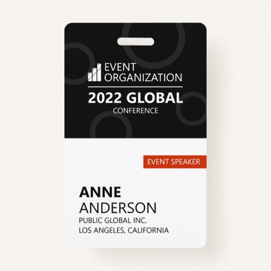 Modern Business Conference Event Badge (Voorkant)