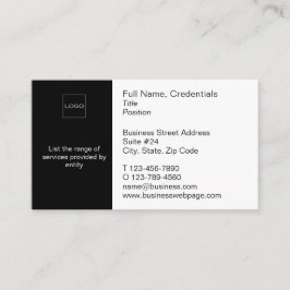 Modern Business, Corporate Logo in zwart-wit Visitekaartje