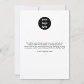 Modern Business Corporate Logo kerst Kaart (Achterkant)