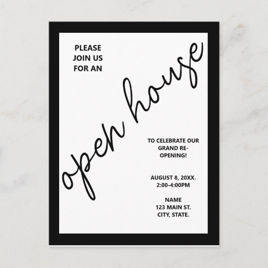 Modern Business Corporate Open Huis Uitnodiging (Voorkant)