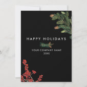 Modern Business Corporate Pine Cone Kerst Kaart (Voorkant)