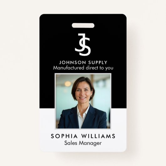 Modern Business Custom Company Monogram Logo Badge (Voorkant)