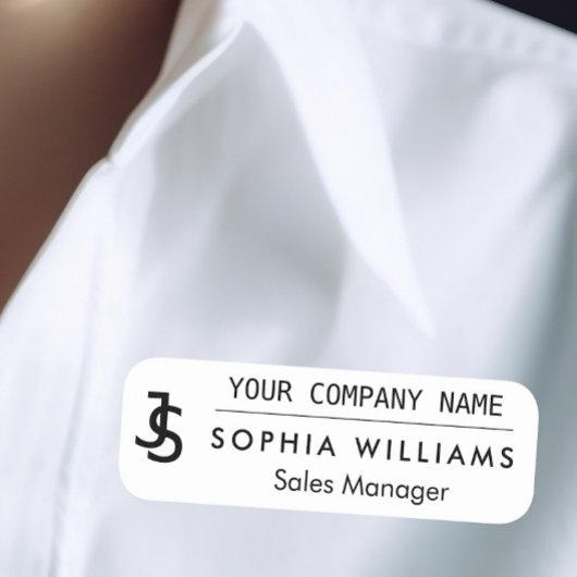 Modern Business Custom Company Monogram Logo Naam Naamplaatje