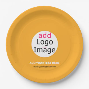 Modern Business Custom Logo Macaroni & Cheese Hue Papieren Bordje