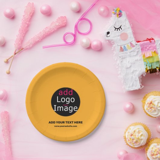 Modern Business Custom Macaroni & Cheese Hue Papieren Bordje (Feest)