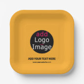 Modern Business Custom Macaroni & Cheese Hue Papieren Bordje (Voorkant)