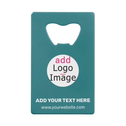 Modern Business Custom Merk Logo Deep Zee Groen Creditkaart Flessenopener (Achterkant)