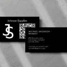 Modern Business Custom Monogram Logo en QR-code