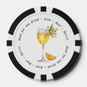 Modern Business Event Mimosa Drink Voucher Poker Chips (Voorkant)