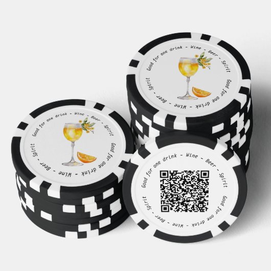 Modern Business Event Mimosa Drink Voucher Poker Chips (Opstapeling)