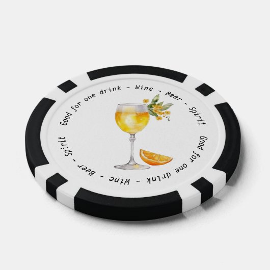Modern Business Event Mimosa Drink Voucher Poker Chips (Enkel)