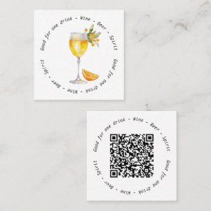 Modern Business Event Mimosa Drink Voucher Vierkante Visitekaartje
