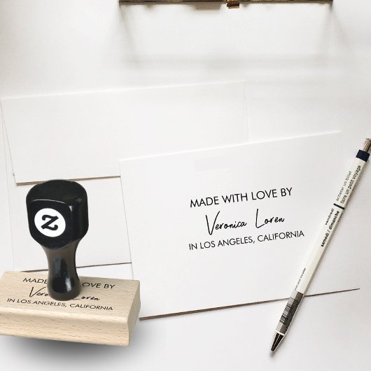 Modern Business Gemaakt met Love City Signature Rubberstempel
