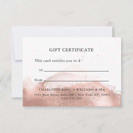 MODERN BUSINESS GIFT CERTIFICATE (Achterkant)