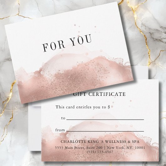 MODERN BUSINESS GIFT CERTIFICATE