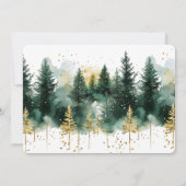Modern Business Gold Green Christmas Holiday Card Feestdagenkaart (Achterkant)