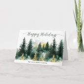 Modern Business Green Gold Christmas Feestdagen Kaart (Voorkant)