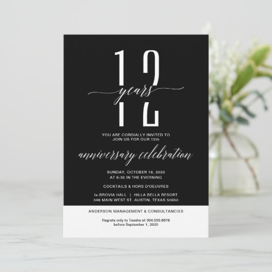 Modern Business Jubileum Feestviering Kaart (Staand voorkant)