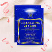 Modern Business Jubileum Navy Blue Design Kaart