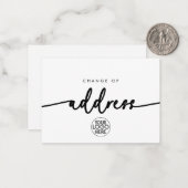Modern Business Logo Adresscript wijzigen Notitiekaartje (Voorkant / Achterkant in situ)