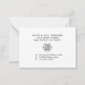 Modern Business Logo Adresscript wijzigen Notitiekaartje (Achterkant)