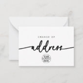Modern Business Logo Adresscript wijzigen Notitiekaartje (Voorkant)
