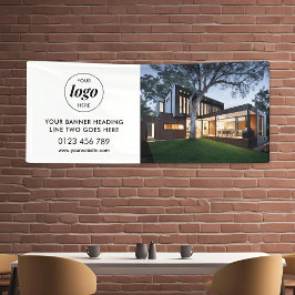 Modern Business Logo Adverteren Achtergrond Foto 6 Spandoek