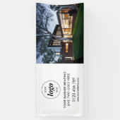 Modern Business Logo Adverteren Achtergrond Foto 6 Spandoek (Verticaal)