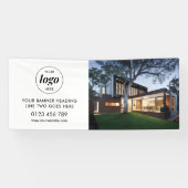 Modern Business Logo Adverteren Achtergrond Foto 6 Spandoek (Horizontaal)