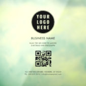 Modern Business Logo and QR Code Custom Raamsticker (Vel 3)