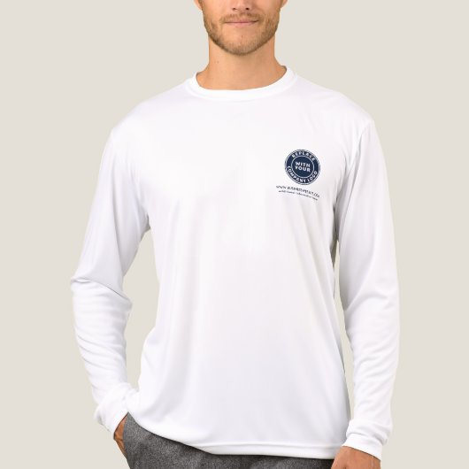 Modern Business Logo and Website Events Custom Tri-Blend Shirt (Voorkant volledig)