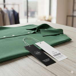 Modern Business Logo Barcode Store Prijs Labels Mini Visitekaartjes